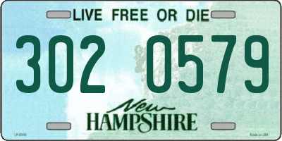 NH license plate 3020579