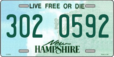 NH license plate 3020592