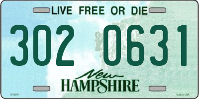 NH license plate 3020631