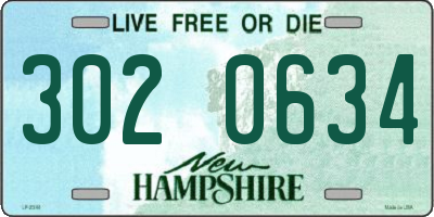 NH license plate 3020634