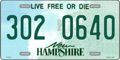 NH license plate 3020640