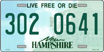 NH license plate 3020641