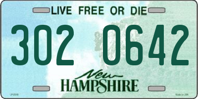 NH license plate 3020642