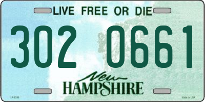 NH license plate 3020661