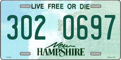 NH license plate 3020697