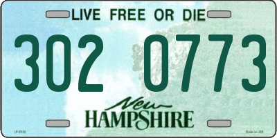NH license plate 3020773