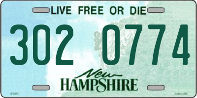 NH license plate 3020774