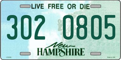 NH license plate 3020805