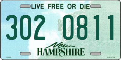 NH license plate 3020811