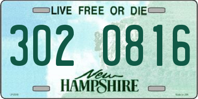 NH license plate 3020816