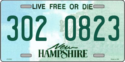 NH license plate 3020823