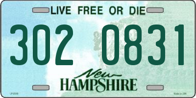 NH license plate 3020831