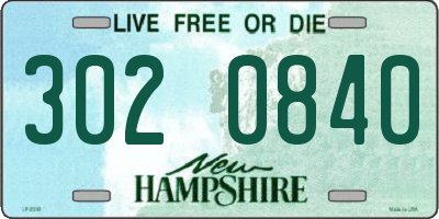 NH license plate 3020840