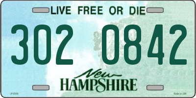 NH license plate 3020842