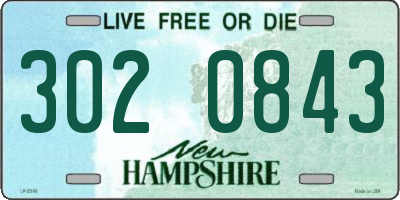 NH license plate 3020843