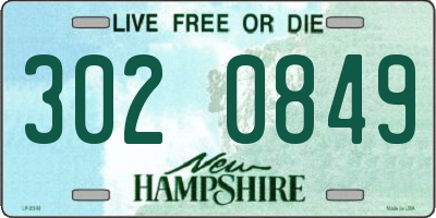NH license plate 3020849