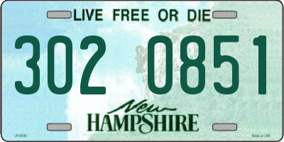NH license plate 3020851
