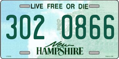 NH license plate 3020866