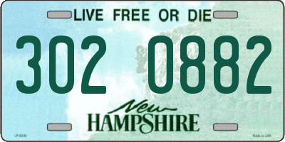 NH license plate 3020882