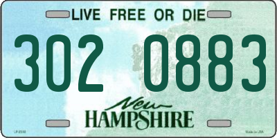 NH license plate 3020883
