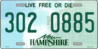 NH license plate 3020885