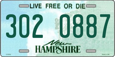 NH license plate 3020887