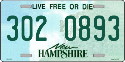NH license plate 3020893