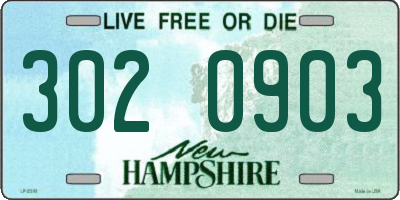 NH license plate 3020903