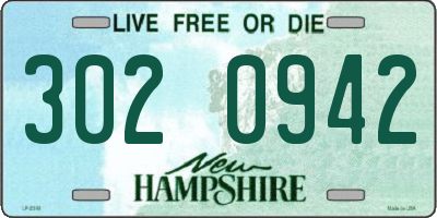 NH license plate 3020942