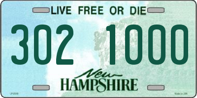 NH license plate 3021000