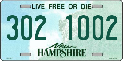 NH license plate 3021002
