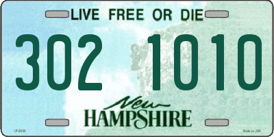 NH license plate 3021010