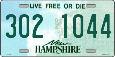 NH license plate 3021044