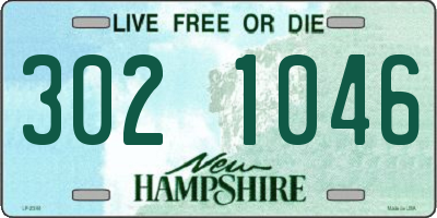 NH license plate 3021046