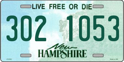 NH license plate 3021053