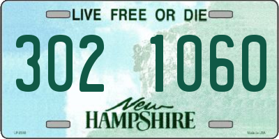 NH license plate 3021060