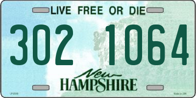 NH license plate 3021064
