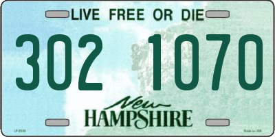 NH license plate 3021070
