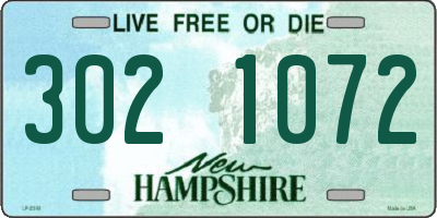 NH license plate 3021072