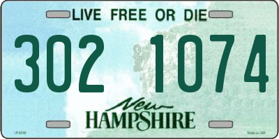 NH license plate 3021074