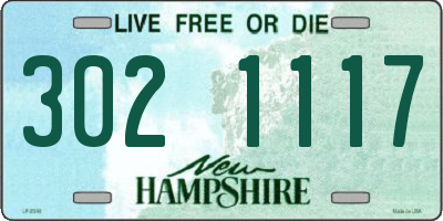 NH license plate 3021117