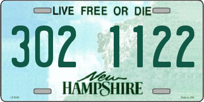 NH license plate 3021122