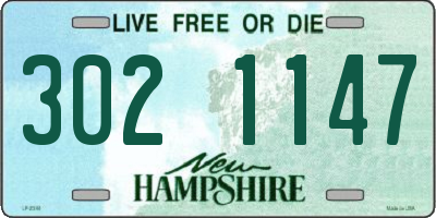 NH license plate 3021147