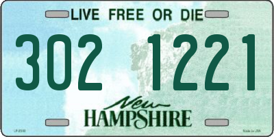 NH license plate 3021221