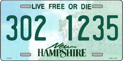 NH license plate 3021235