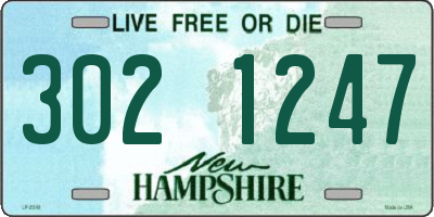 NH license plate 3021247