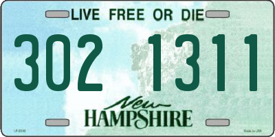 NH license plate 3021311