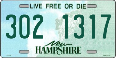 NH license plate 3021317