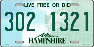 NH license plate 3021321