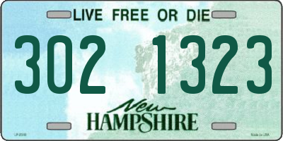 NH license plate 3021323